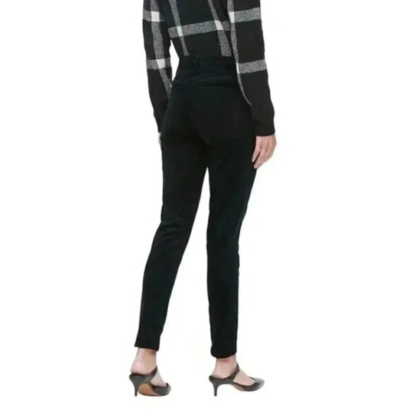 Banana Republic Skinny Velvet  Pant Mid Rise Black Size 28 - Picture 2 of 11